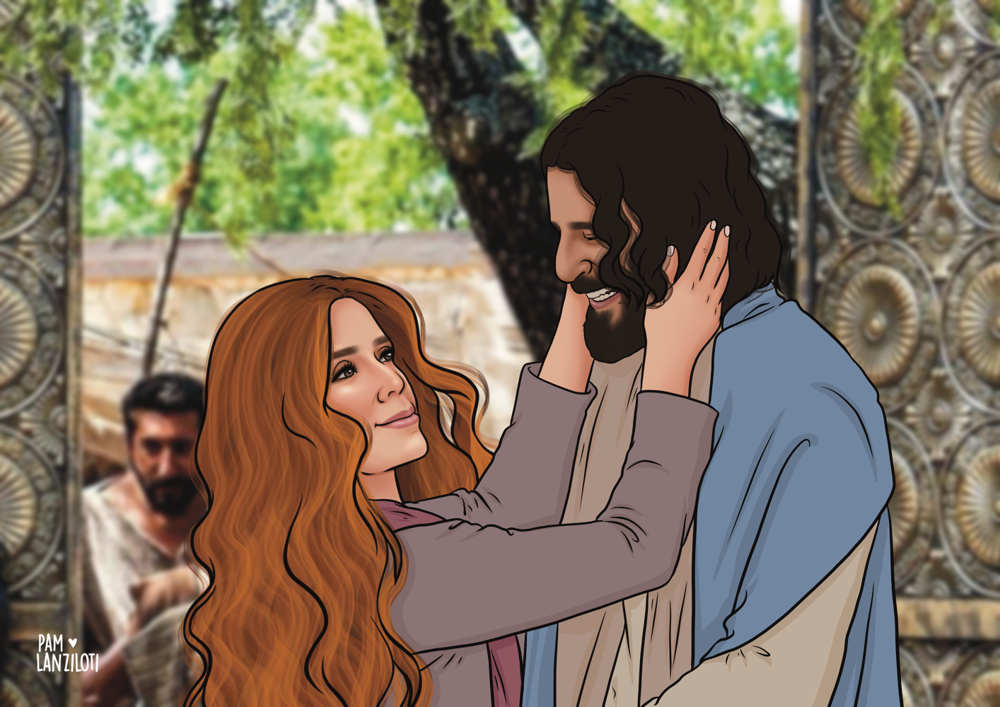 Jesus encontrando Maria