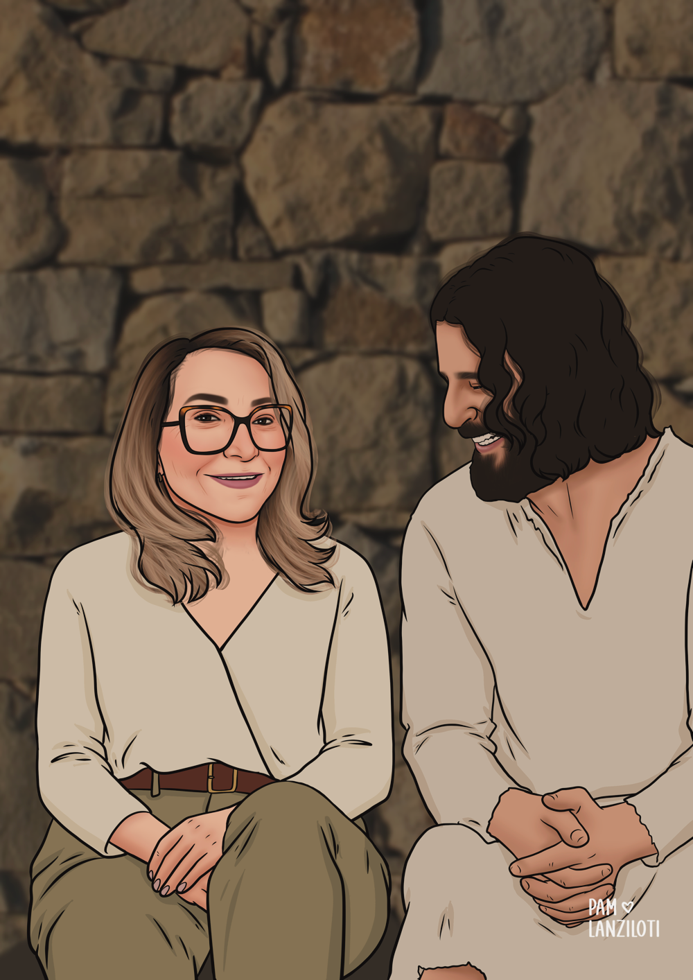 Jesus conversando com Tiaguinho