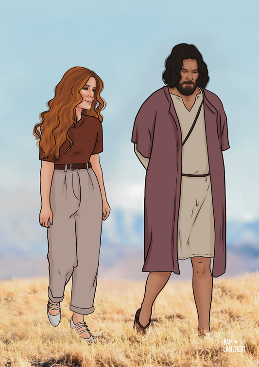 Jesus caminhando com Mateus